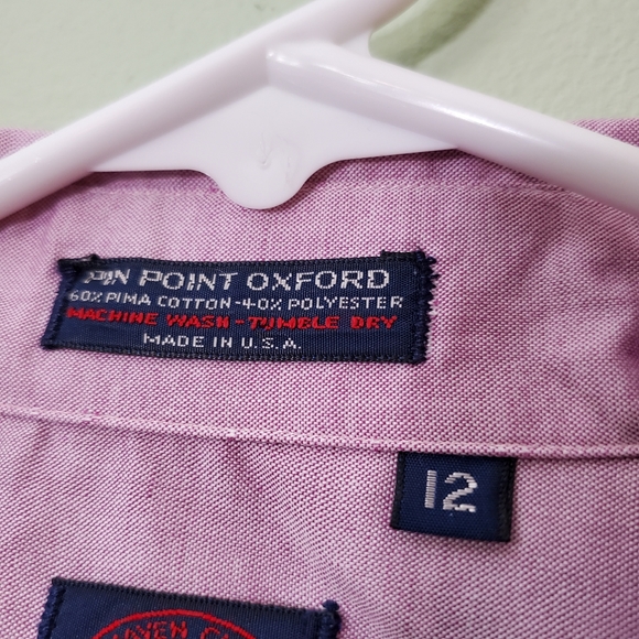 Vtg New Haven SERO Pima Cotton Made In USA Pinpoint Oxford Button Down Shirt 12 - Picture 4 of 11